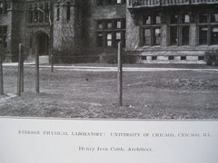 Ryerson Physical Laboratory: Chicago University , Chicago, IL, 1907, Henry Ives Cobb