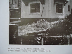 House for A.L. Schaefer, Esq. , University Heights, NY, 1909, Squires and Wynkoop