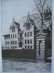 End View of a School Building: Ohio Institution for the Education of the Deaf and Dumb, Columbus, OH, 1907, Richards, McCarty & Bulford