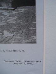 End View of a School Building: Ohio Institution for the Education of the Deaf and Dumb, Columbus, OH, 1907, Richards, McCarty & Bulford