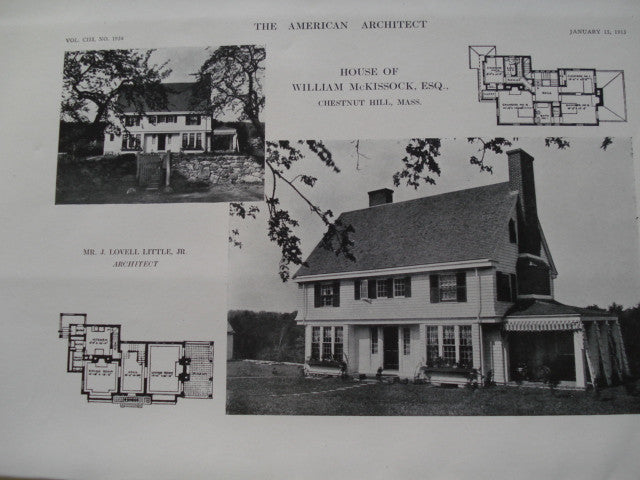 William McKissock House , Chestnut Hill, MA, 1913, Mr. J. Lovell Little, Jr.