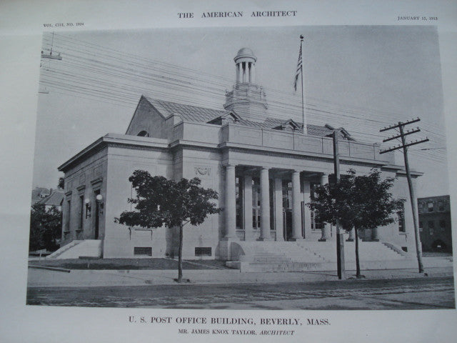U. S. Post Office, Beverly, MA, 1913, Mr. James Knox Taylor
