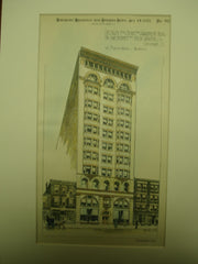 Design for the Store and Apartment Building for the Bennet and Peck Heating Company, Cincinnati, OH, 1893, W. Martin Aiken