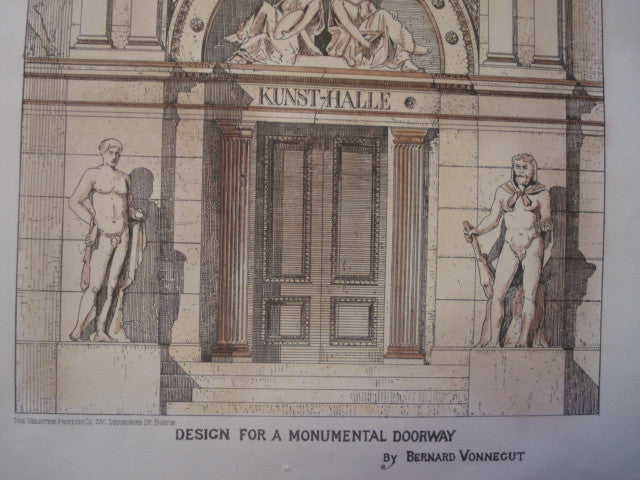 House for a Design For A Monumental Doorway by Bernard Vonnegut (Kurt Vonnegut's Grandfather), Unknown, 1878, Bernard Vonnegut