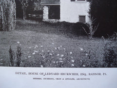 Detail of the House of Ledyard Hecksher, Esq., Radnor, PA, 1912, Messrs. Duhring, Okie & Ziegler