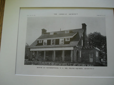 House in Netherwood, Netherwood, NJ, 1913, Mr. Frank Squires