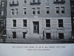 Jeanne d'Arc Home, No. 253 W. 24th Street , New York, NY, 1912, Messrs. Daus & Otto