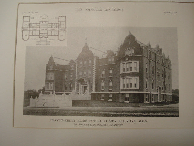 Beaven-Kelly Home for Middle Aged Men , Holyoke, MA, 1913, Mr. John William Donohue