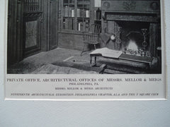 Private Office in the Architectural Offices of Messrs. Mellor & Meigs , Philadelphia, PA, 1913, Messrs. Mellor & Meigs