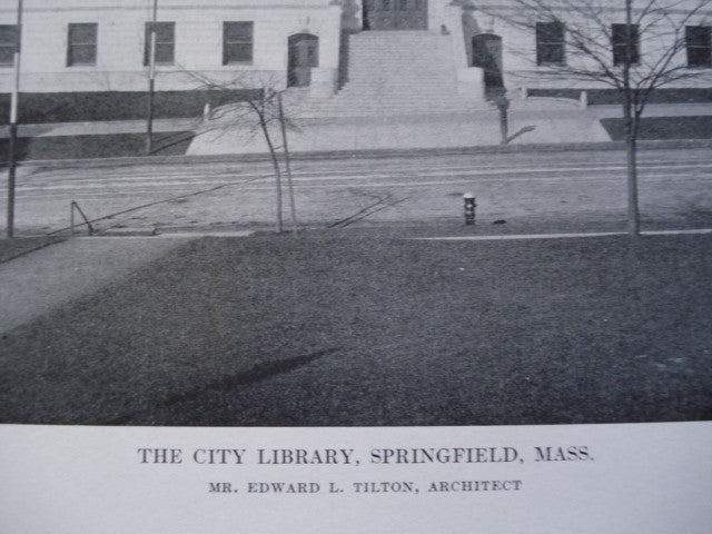 Springfield Ma Library Construction City Library , Springfield, MA, 1912, Mr. Edward L. Tilton – St. Croix ...