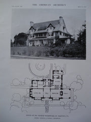 House of Dr. George Woodward , St. Martin's, PA, 1912, Messrs. Goodwin & Hawley