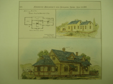 Dairy for Henry Austin Whitney, Esq., Blue Hill, MA, 1878, Sturgis & Brigham