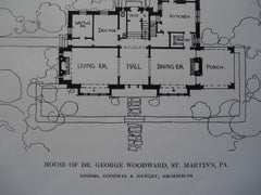 House of Dr. George Woodward , St. Martin's, PA, 1912, Messrs. Goodwin & Hawley