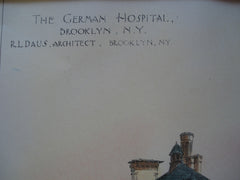German Hospital , Brooklyn, NY, 1897, R.L. Daus