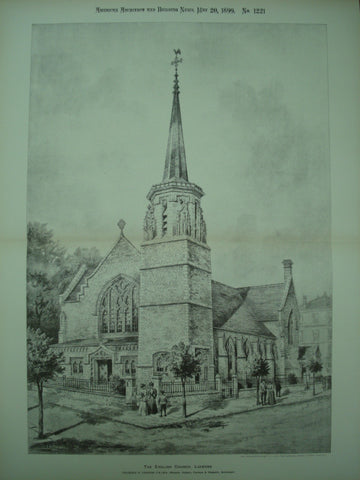 English Church , Lucerne, Switzerland, EUR, 1899, Frederic R. Farrow