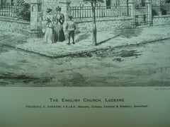 English Church , Lucerne, Switzerland, EUR, 1899, Frederic R. Farrow