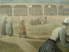 Depiction of a Ladies' Baseball Match, 1890, n/a
