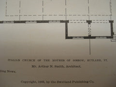Italian Church of the Mother of Sorrow , Rutland, VT, 1908, Arthur N. Smith