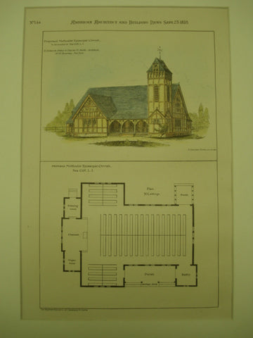 Proposed Methodist Episcopal Church , Sea Cliff, Long Island, NY, 1878, H. Edwards Ficken & Charles H. Smith