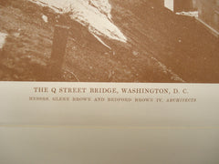 Q Street Bridge , Washington, DC, 1915, Messrs. Glenn Brown and Bedford Brown IV