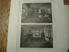 Interior of the Washington Rock Lodge, North Plainfield, NJ, 1915, Wilder and White