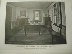 Interior of the Washington Rock Lodge, North Plainfield, NJ, 1915, Wilder and White