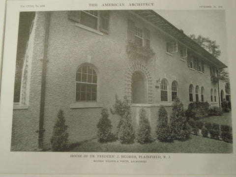 House of Dr. Frederic J. Hughes, Plainfield, NJ, 1915, Wilder and White