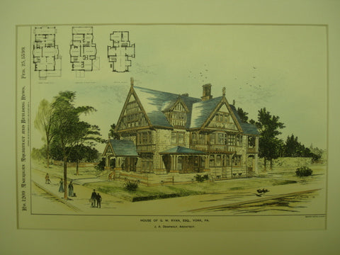 House of G. W. Ryan , York, PA, 1899, J. A. Dempwolf