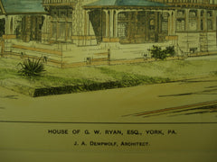 House of G. W. Ryan , York, PA, 1899, J. A. Dempwolf