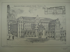 Proposed Model Lodging House , Newcastle upon Tyne, England, UK, 1904, J. C. Maxwell