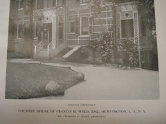 Francis M. Weld House, Huntington, Long Island, NY, 1915, Charles A. Platt