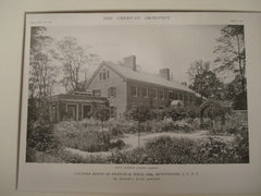 Francis M. Weld House, Huntington, Long Island, NY, 1915, Charles A. Platt