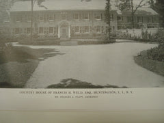 Francis M. Weld House, Huntington, Long Island, NY, 1915, Charles A. Platt