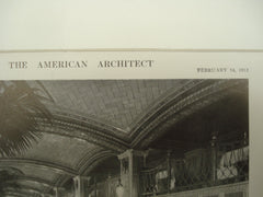 Two Views of the Della Robbia Room at the Vanderbilt Hotel on Park Avenue , New York, NY, 1912, Messrs. Warren & Wetmore