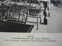 Library at Concordia Seminary , St. Louis, MO, 1928, Day & Klauder