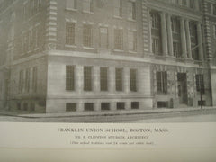 Franklin Union School, Boston, MA, 1915, R. Clipston Sturgis