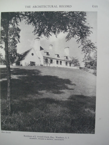 Residence of J. Averell Clark, Esq., Westbury, Long Island, NY, 1928, Peabody, Wilson & Brown