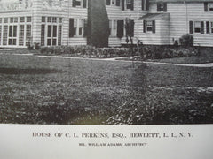 House of C.L. Perkins, Esq., Hewlett, Long Island, NY, 1912, Mr. William Adams