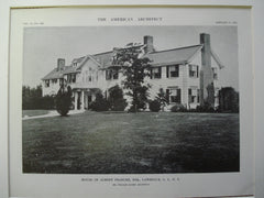 House of Albert Francke, Esq., Lawrence, Long Island, NY, 1912, Mr. William Adams