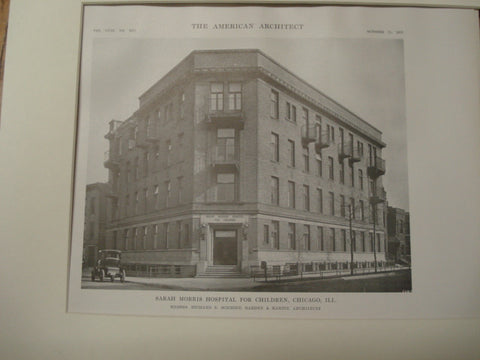 Sarah Morris Hospital for Children, Chicago, IL, 1915, Schmidt, Garden and Martin
