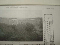Floor Plan, Cook County Infirmary, Lake Forest, IL, 1915, Schmidt, Garden and Martin