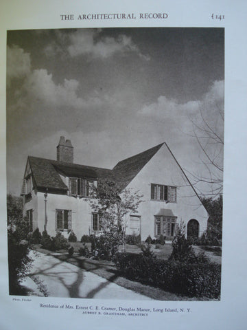 Residence Mrs. Ernest C.E. Cramer , Douglas Manor, Long Island, NY, 1928, Aubrey B. Grantham