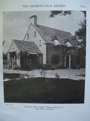 Residence Mrs. Ralph A. Brown , Bayside, Long Island, NY, 1928, Lewis Welsh