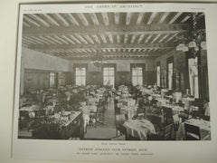 Dining Room, Detroit Athletic Club, Detroit, MI, 1915, Albert Kahn