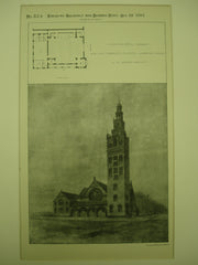Unsuccessful Design for Mt. Vernon Church , Boston, MA, 1891, O. F. Smith