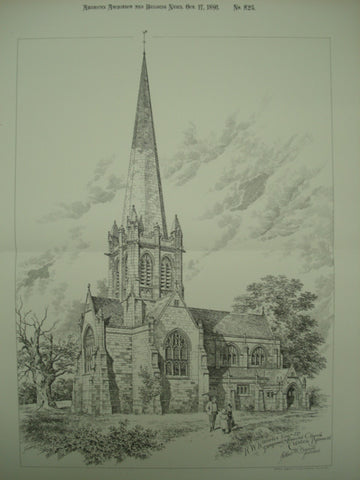 Proposed Memorial Church , Colston Bassett, England, UK, 1891, Arthur W. Brewill