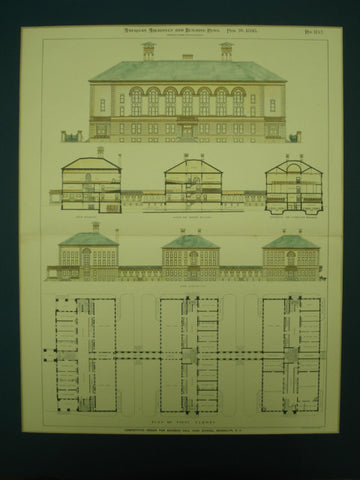 Competitive Design for Erasmus Hall High School , Brooklyn, NY, 1898, Burr & Sise