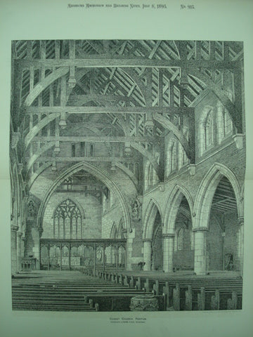 Interior of Christ Church , Fenton, England, UK, 1893, Charles Lynam