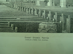 Interior of Christ Church , Fenton, England, UK, 1893, Charles Lynam