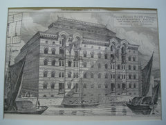River Front Soho Wharf Westminster Bridge for Crosse and Blackwell , England, UK, 1884, Roumieu and Aitchison